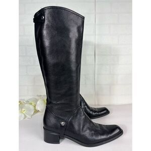 Stuart Weitzman Black Leather Combat Boots